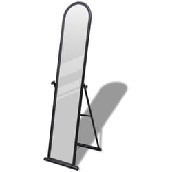 Vidaxl - Specchio Autoportante a Figura Intera Rettangolare Nero 33142