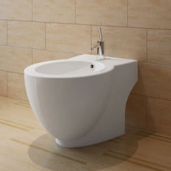 Vidaxl - Bidè Rotondo Bianco con Piede di Alta Qualità in Ceramica