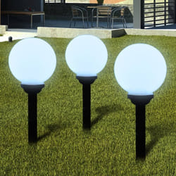 Lampione Solare a led da Giardino 20 cm 3 pz con Picchetto Vidaxl 65007
