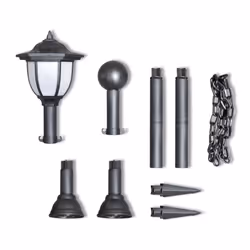 Set Recinzione a Catena con 2 Lampioncini a LED e 2 Paletticod mxl 121242 - Vista aggiuntiva 3