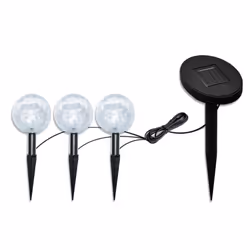 vidaXL Lampioncini Solari a LED 3 pz con Picchetti e Pannelli Solari - Vista aggiuntiva 2