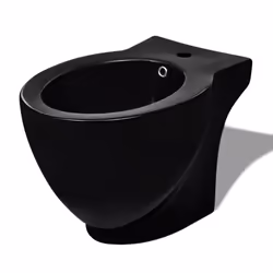 Bidè Rotondo in Ceramica di Alta Qualità con Piede Nero cod mxl 105546 - Vista aggiuntiva 2