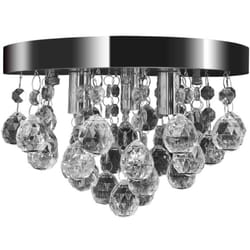 Lampada di Soffitto Pendente in Cristallo Lampadario Cromato Vidaxl 58936