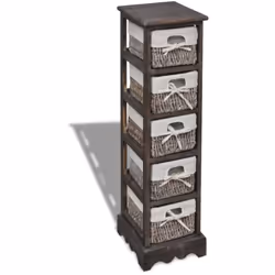 Questo scaffale portaoggetti a 5 strati, realizzato in legno di alta qualità, presenta un design semplice ma elegante. Non so ...