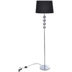 vidaXL Lampada da Pavimento Supporto Alto Decorazione a 4 Sfere Nera