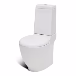 vidaXL Set WC e Bidet con Piede in Ceramica Bianca - Vista aggiuntiva 3