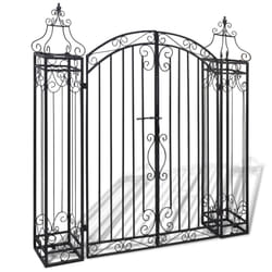 Cancello Ornamentale da Giardino Ferro Battuto 122x20,5x134 cm cod mxl 130937