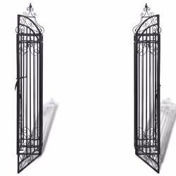 Cancello Ornamentale da Giardino Ferro Battuto 122x20,5x134 cm cod mxl 130937 - Vista aggiuntiva 3