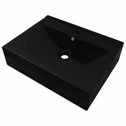 vidaXL Lavello Bianco in Ceramica di Lusso con Foro Rubinetto 60x46 cm - Vista aggiuntiva 2