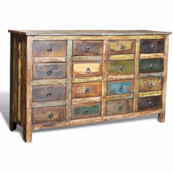 Questo mobile in legno in stile antico, completo di 16 cassetti, offre ampio spazio di stoccaggio e vi aiuterà sicuramente a  ...