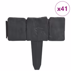 vidaXL Recinzione Giardino/Prato in Plastica 41 pz Aspetto Pietra 10 m - Vista aggiuntiva 2