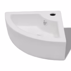 vidaXL Lavandino con Troppopieno 45x32x12,5 cm Bianco - Vista aggiuntiva 2