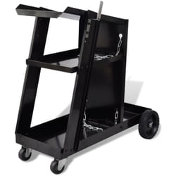 Vidaxl - Carrello di Saldatura Nero con 3 Ripiani per Officine