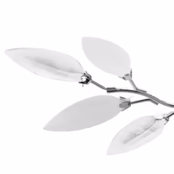 Lampada da Soffitto Foglie Bianco e Acrilico Trasparente 3xE14 cod mxl 102272 - Vista aggiuntiva 3