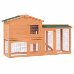vidaXL Conigliera all'Aperto Gabbia Animali Piccoli Casetta in Legno - Vista aggiuntiva 2