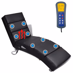 VidaXL 240968 sedia massaggiante elettrica Nero