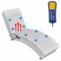 VidaXL 240969 sedia massaggiante elettrica Bianco