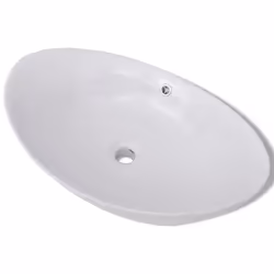 vidaXL Lavello Ovale in Ceramica di Lusso con Troppopieno 59 x 38,5 cm - Vista aggiuntiva 2