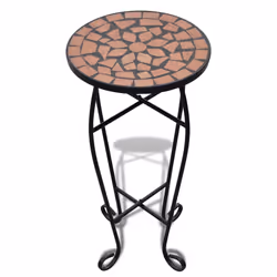 vidaXL Tavolino per Piante con Mosaico Terracotta - Vista aggiuntiva 2