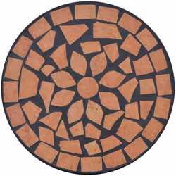 vidaXL Tavolino per Piante con Mosaico Terracotta - Vista aggiuntiva 3