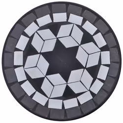 vidaXL Tavolino per Piante con Mosaico Nero e Bianco - Vista aggiuntiva 3