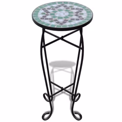 Tavolino per Piante con Mosaico Verde e Biancocod mxl 83023 - Vista aggiuntiva 2