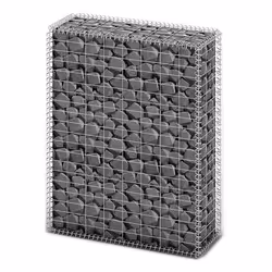 vidaXL Cesto Gabbione con Coperchio in Filo Zincato 100 x 80 x 30 cm - Vista aggiuntiva 2