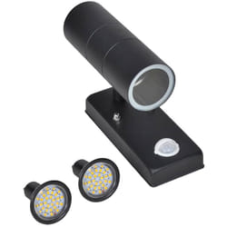 Vidaxl - Lampada led a Parete Acciaio Inox Forma Cilindrica Nera con Sensore