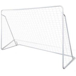 Set Porta da Calcio in Acciaio 240 x 90 x 150 cm Alta Qualità Vidaxl 10260