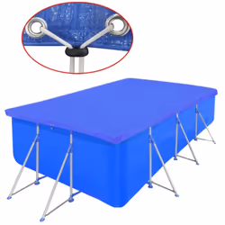 La nostra copertura per piscina è stata progettata per piscine quadrate, fuori terra. Manterrà la vostra piscina priva di spo ...