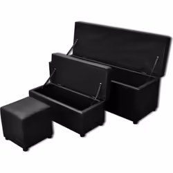 Il set contiene 2 cassapanche lunghe e 1 poggiapiedi. Realizzato in pelle artificiale di alta qualità, il set è la scelta ide ...