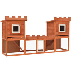 Vidaxl - Conigliera all'Aperto Grande Gabbia Animali Piccoli 2 Casette 5362