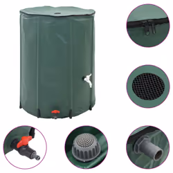 vidaXL Serbatoio per acqua della pioggia pieghevole 250 L - Vista aggiuntiva 2
