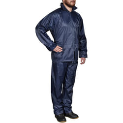 Completo Impermeabile Blu Marino con Cappuccio M 2 pz per Uomini