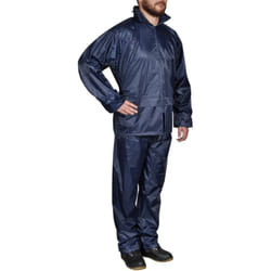 Completo Impermeabile Blu Marino con Cappuccio xl 2 pz per Uomini Vidaxl 449800