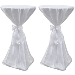 Copritavolo Bianco 70 cm con Fettuccia 2 pezzi vidaXL 9458