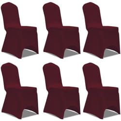 Coprisedia in Tessuto Elasticizzato Set 6 pz Lavabile vari colori colore : bordeaux