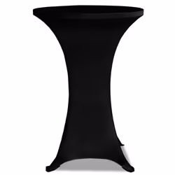 vidaXL Copritavolo ?70 cm Nero Tessuto elasticizzato 2 pezzi - Vista aggiuntiva 3