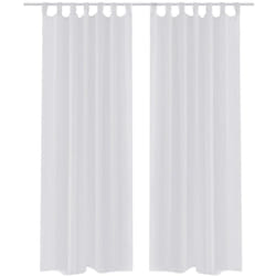 Tenda Trasparente di Voile Bianca 140 x 175 cm 2 pz Vidaxl 66859