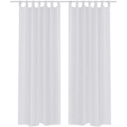 Tende Trasparenti di Voile Bianco 140 x 245 cm 2 pz Vidaxl 91153