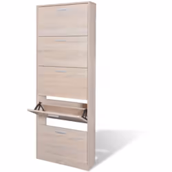 Questa scarpiera in legno ha 5 vani di stoccaggio e un design semplice ed elegante. Grazie a questo prodotto non avrete più i ...