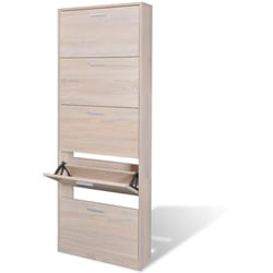 vidaXL Scarpiera in Legno Effetto Rovere con 5 Scomparti