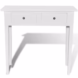 vidaXL Tavolo Consolle da Trucco con 2 Cassetti Bianco - Vista aggiuntiva 3