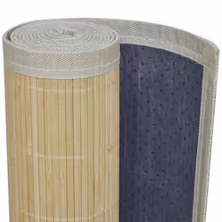 VidaXL 241335 tappeto Interno Rettangolo Bamboo, PVC, Poliestere, Polipropilene (PP) Bamboo - Vista aggiuntiva 4