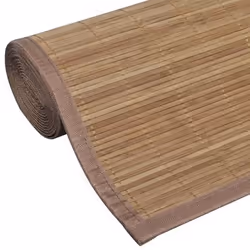 VidaXL 241337 tappeto Interno Rettangolo Bamboo, PVC, Poliestere, Polipropilene (PP) Marrone - Vista aggiuntiva 5