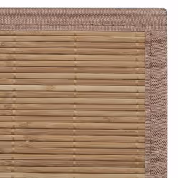 VidaXL 241337 tappeto Interno Rettangolo Bamboo, PVC, Poliestere, Polipropilene (PP) Marrone - Vista aggiuntiva 6