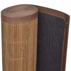 VidaXL 241340 tappeto Interno Rettangolo Bamboo, PVC, Poliestere, Polipropilene (PP) Marrone - Vista aggiuntiva 4