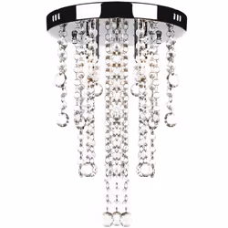 vidaXL Lampadario in Metallo Bianco con Perline in Cristallo - Vista aggiuntiva 2