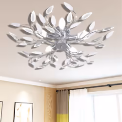 Questa splendida lampada da soffitto con eleganti decorazioni in acrilico sulle braccia sarà un'ottima scelta per arredare il ...
