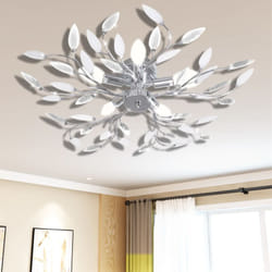 Lampada da Soffitto Cristalli Acrilici 5 Lampadine E14 vari colori colore : Bianco Viola